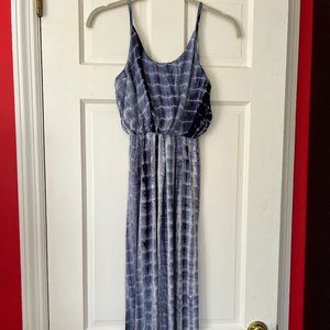 Blue Tie Dyed Maxi Dress